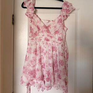 Altar’d State Pink floral Romper